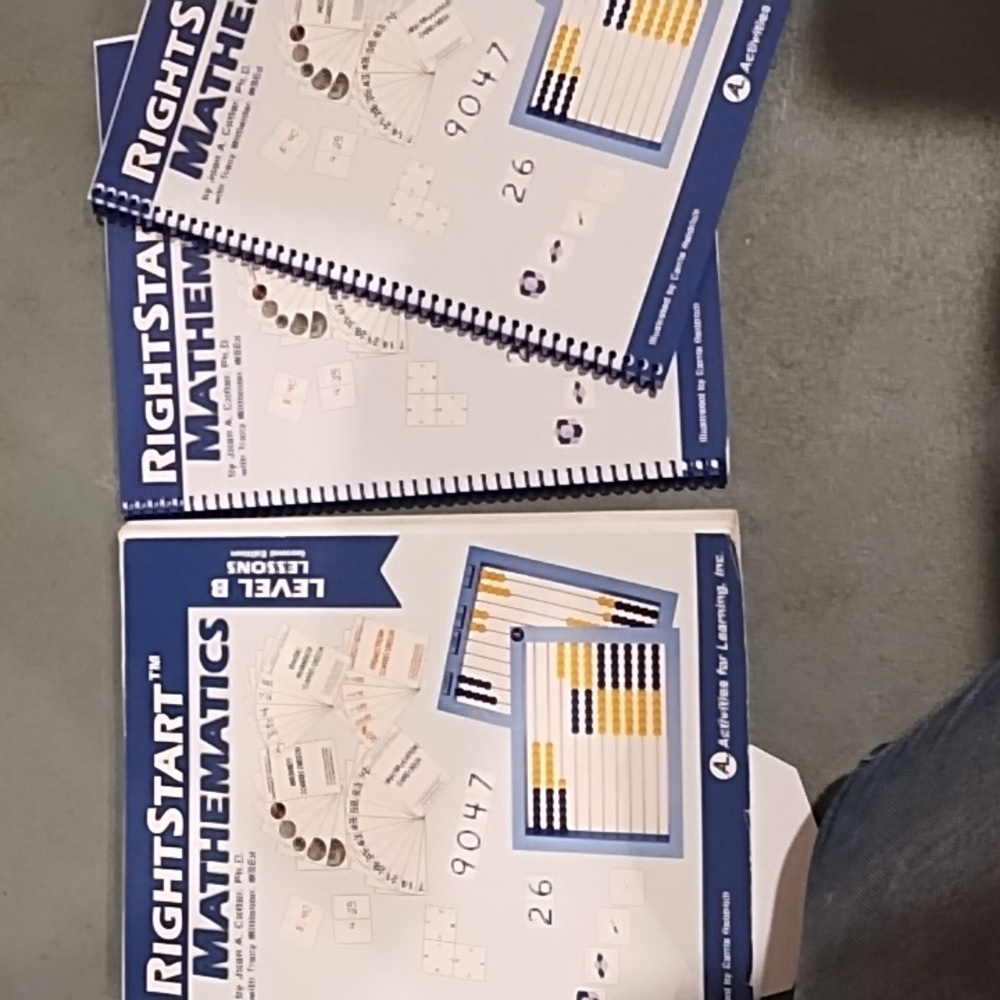 Right Start level B lessons and worksheet books (2)